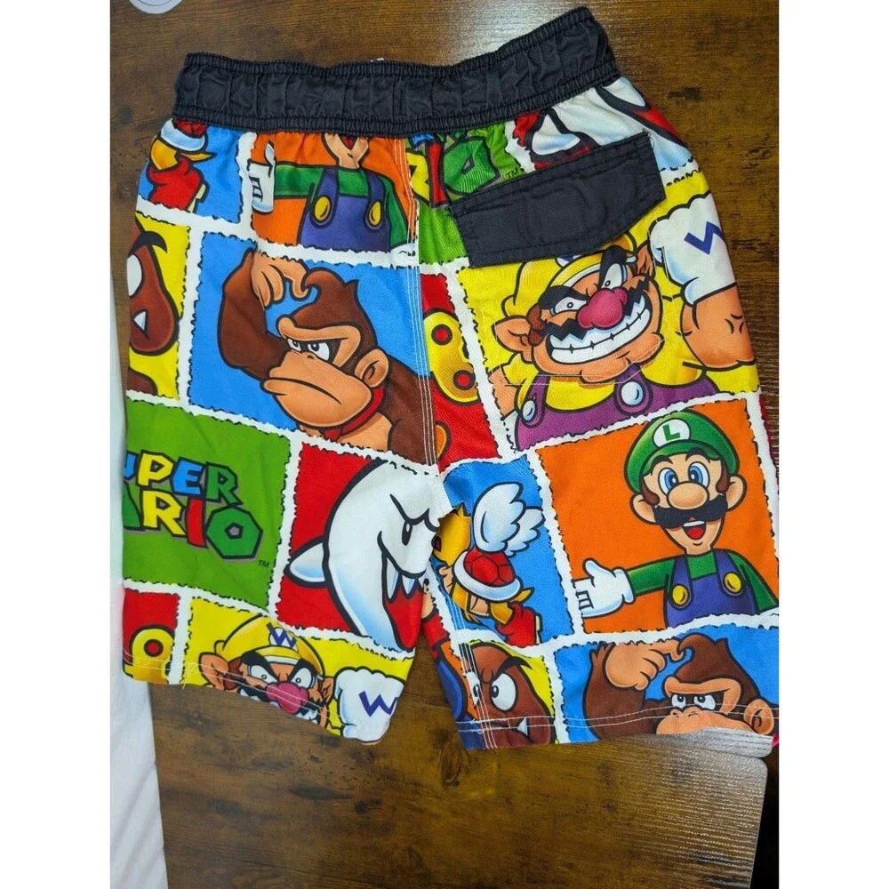 Nintendo SUPER MARIO BROS Swim Trucks Board Shorts Boy's Size 8 - Picture 5 of 7
